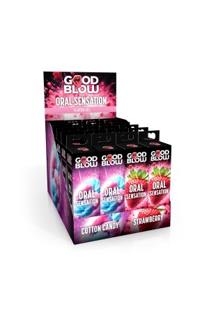 Oral Sensation Gel Pop Display Strawberry/cotton  Candy