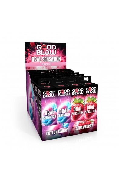 Oral Sensation Gel Pop Display Strawberry/cotton  Candy