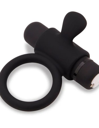 Nu Sensuelle Silicone Bullet Ring - Black