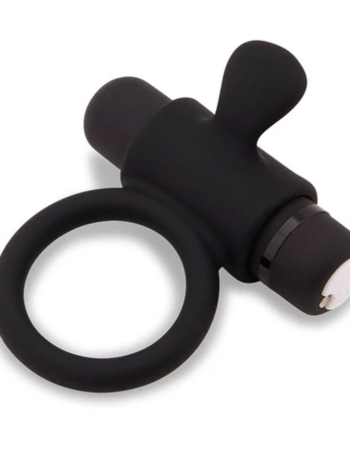 Nu Sensuelle Silicone Bullet Ring - Black