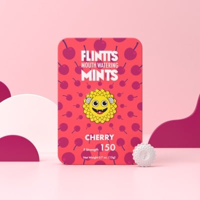 Flintts Mouth Watering Mints Cherry - F-Strength 150