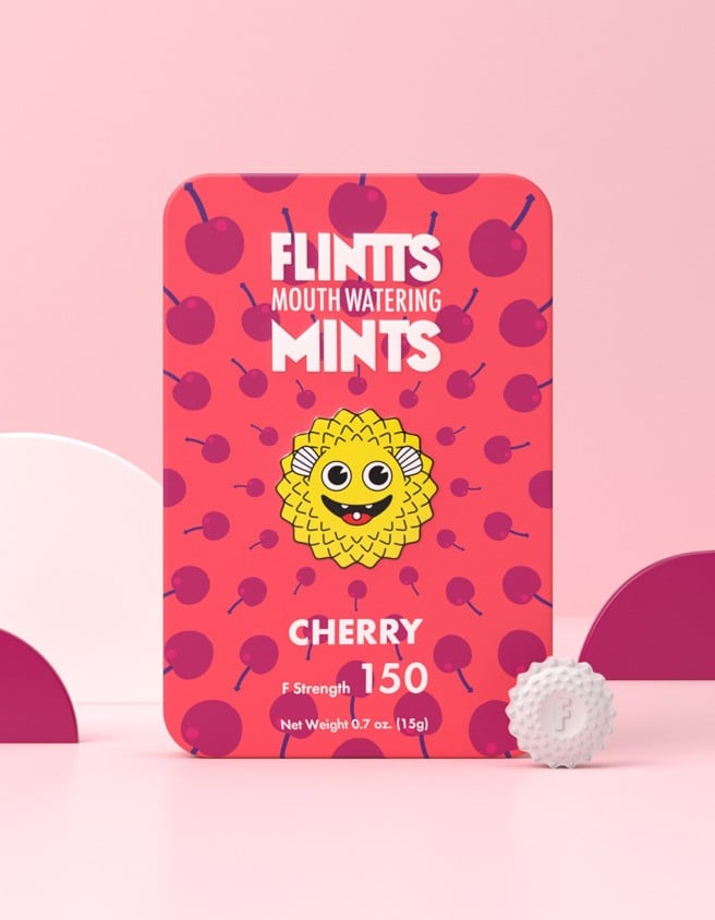 Flintts Mouth Watering Mints Cherry - F-Strength 150