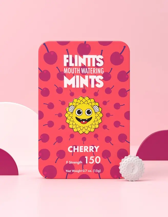 Flintts Mouth Watering Mints Cherry - F-Strength 150