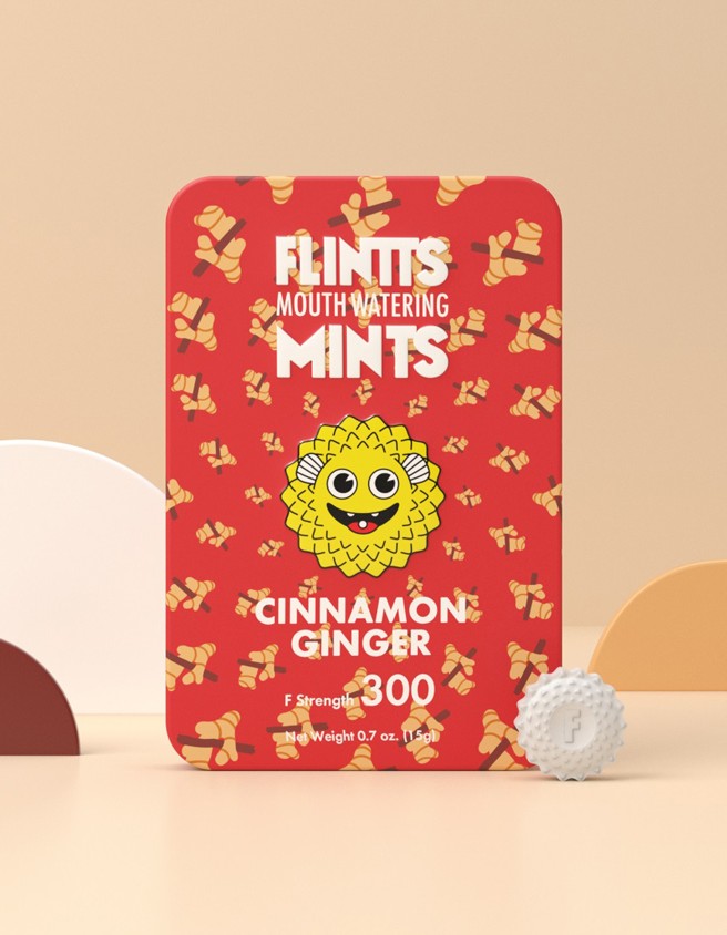 Flintts Mouth Watering Mints Cinnamon Ginger - F-Strength 300