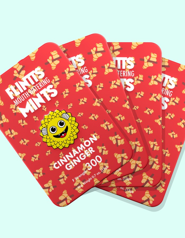 Flintts Mouth Watering Mints Cinnamon Ginger - F-Strength 300