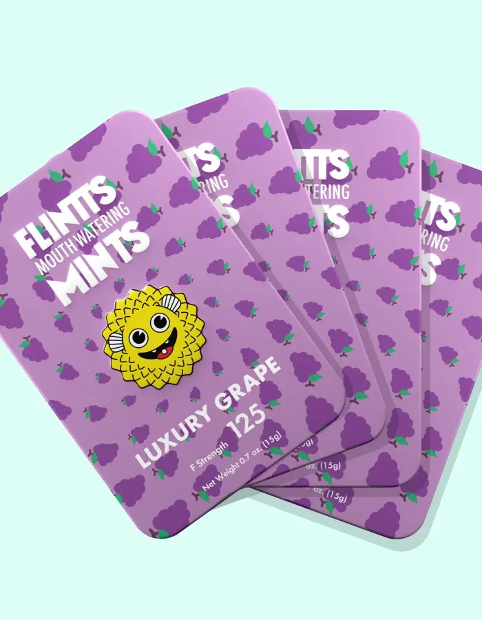 Flintts Mouth Watering Mints Luxury Grape - F-Strength 125