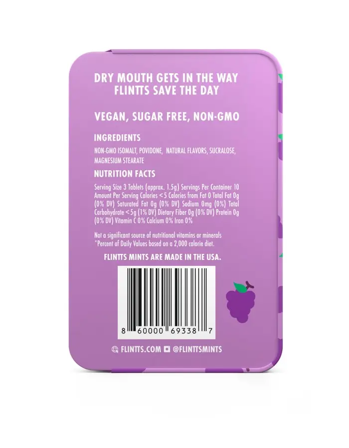 Flintts Mouth Watering Mints Luxury Grape - F-Strength 125