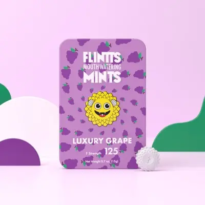 Flintts Mouth Watering Mints Luxury Grape - F-Strength 125