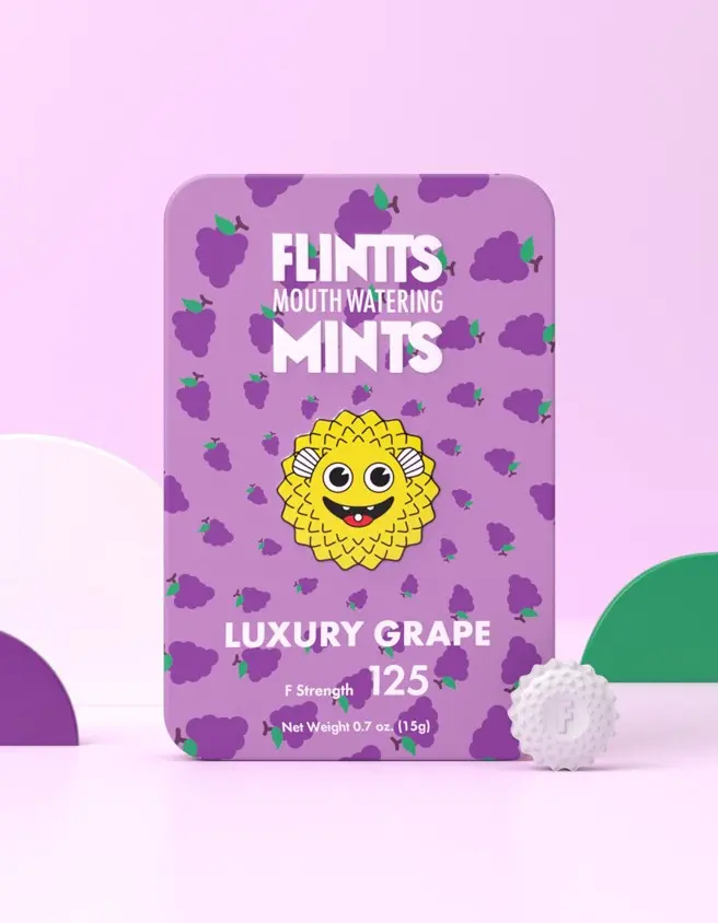 Flintts Mouth Watering Mints Luxury Grape - F-Strength 125