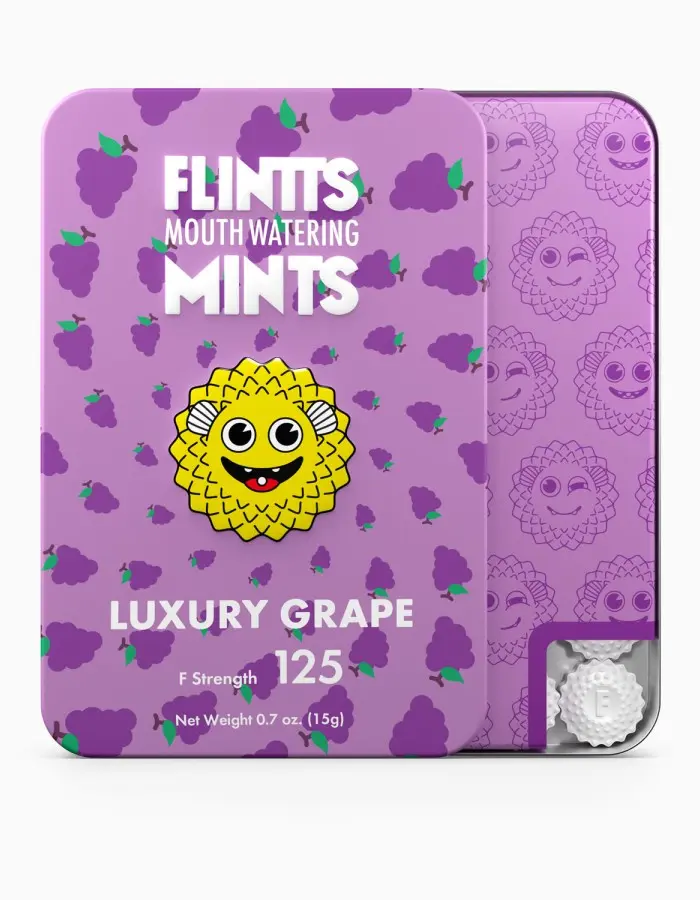 Flintts Mouth Watering Mints Luxury Grape - F-Strength 125