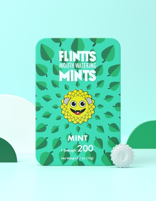 Flintts Mouth Watering Mints Mint - F-Strength 200