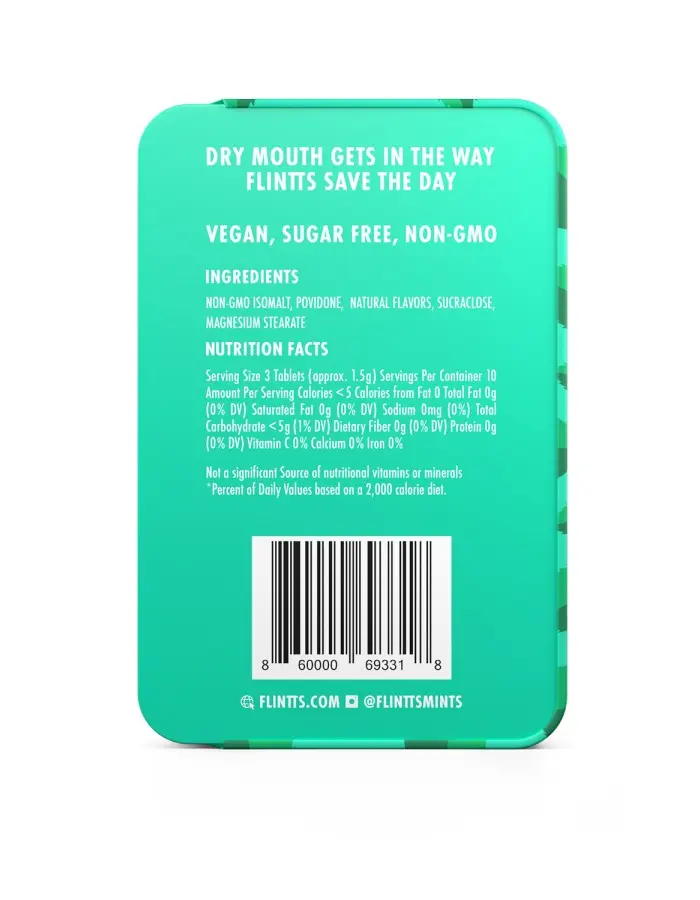 Flintts Mouth Watering Mints Mint - F-Strength 200