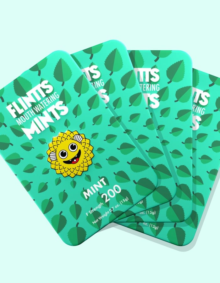Flintts Mouth Watering Mints Mint - F-Strength 200