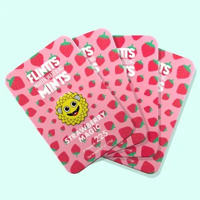 Flintts Mouth Watering Mints Strawberry Magic - F-Strength 225