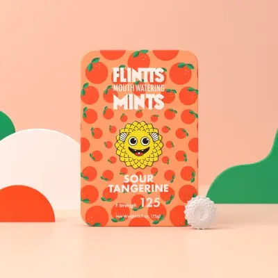 Flintts Mouth Watering Mints Sour Tangerine - F-Strength 175