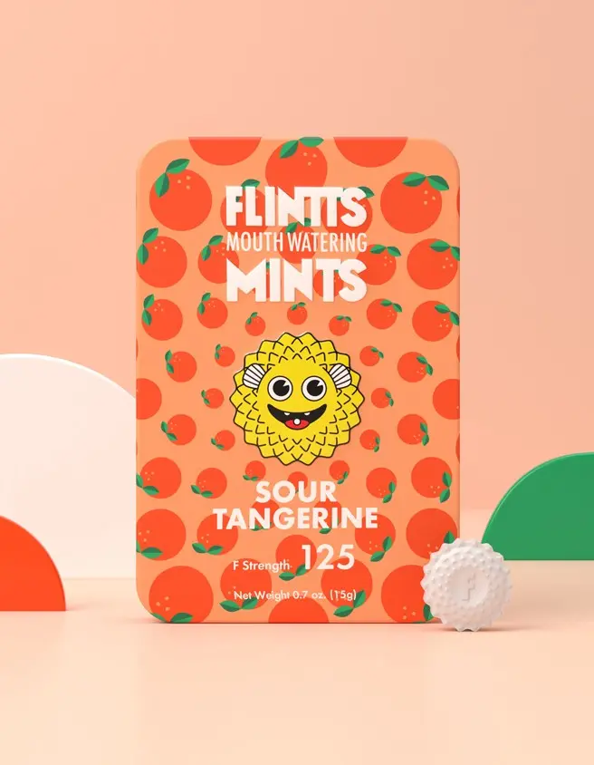 Flintts Mouth Watering Mints Sour Tangerine - F-Strength 175