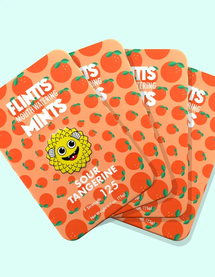 Flintts Mouth Watering Mints Sour Tangerine - F-Strength 175