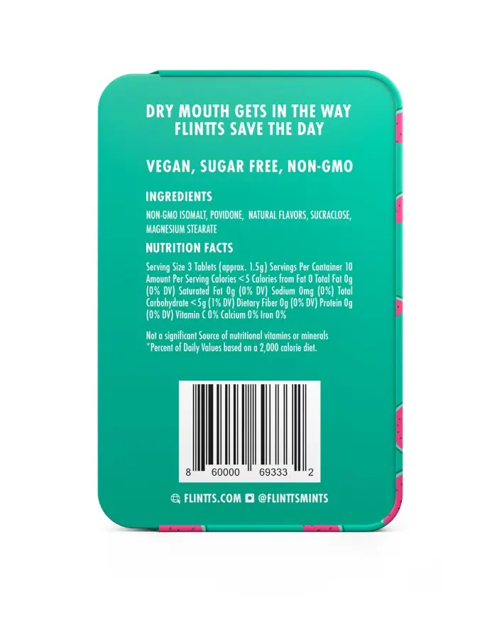Flintts Mouth Mints Cool Watermelon - F-Strength 100