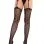 Black Heart Lace Trimmed Heart Net Stockings - Stockings - With Garter Belt - Os