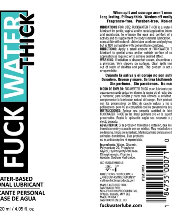 Fuck Water Thick 4oz Clear Water Based Lubricant