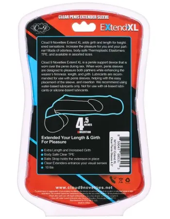 Extend XL Penis Sleeve 4.5" - Clear