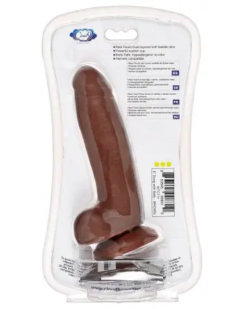 8" Dual Density Real Touch Thick with Realistic Painted Veins and Balls - Brown