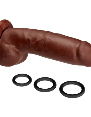 8" Dual Density Real Touch Thick with Realistic Painted Veins and Balls - Brown