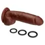8" Dual Density Real Touch Thick with Realistic Painted Veins and Balls - Brown