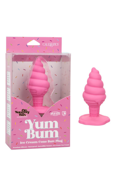 Naughty Bits Yum Bum Ice Cream Cone Butt Plug - Pink