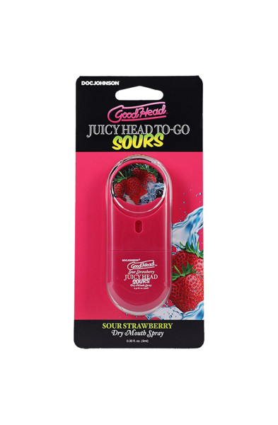 Goodhead Juicyhead Dry Mouth Spray  to Go - Sour Strawberry .30 Oz