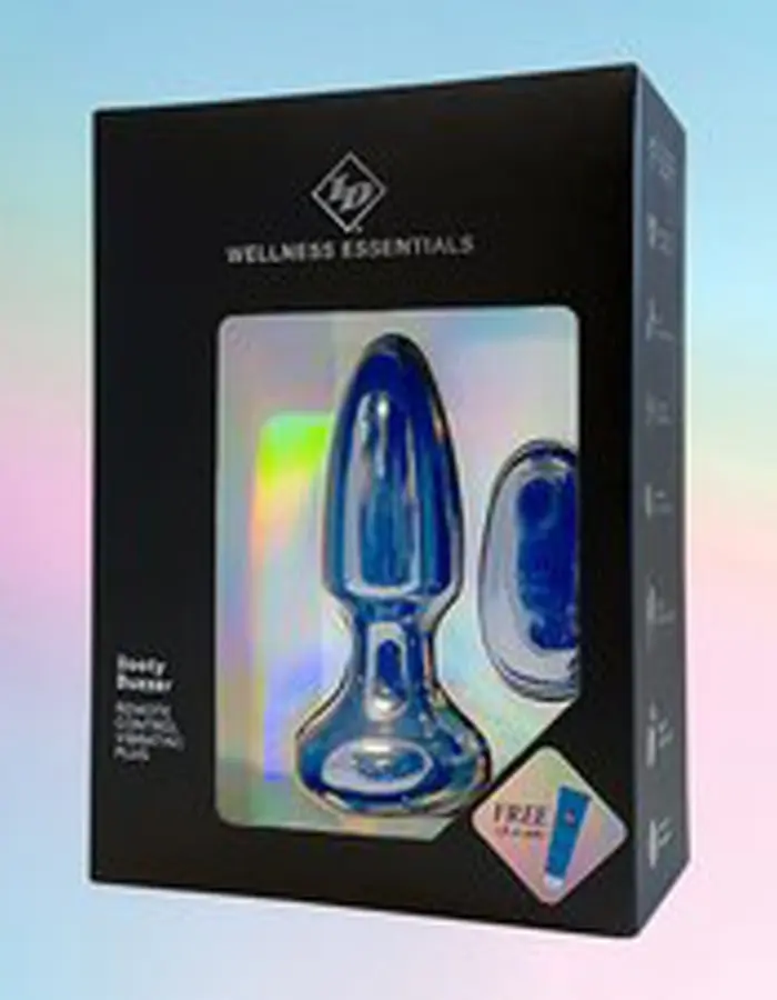 Booty Buzzer Remote Control Vibrating Plug - Blue