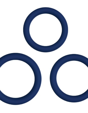 Tripple Grip Cock Ring Set - Blue