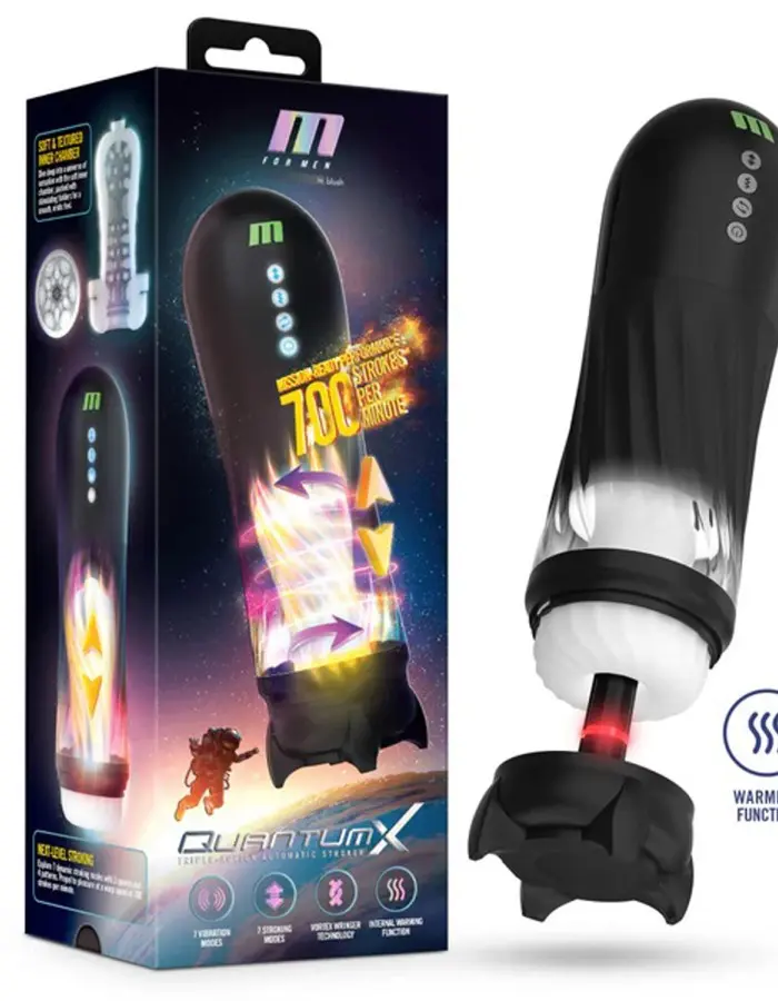 Quantumx Triple Action Automatic Stroker - Black