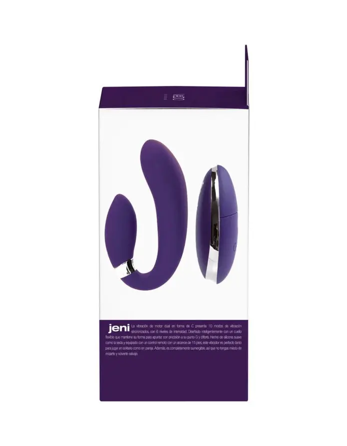 Jeni C-Shaped Dual Motor Vibe With Remote - Purple