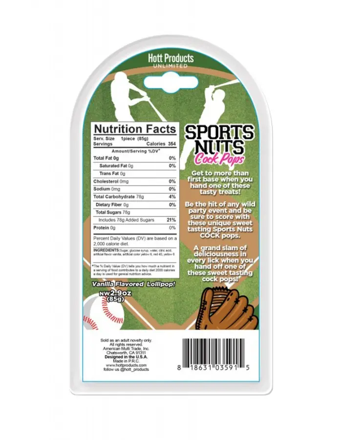 Sports Nuts Cock Pops Baseballs Vanilla Lovers