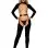 Bodystocking and Belt Dmnd - One Size - Black