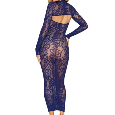 Bodystocking Gown and Shrug Dmnd - One Size - Eclipse
