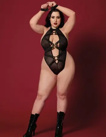 Fetish Teddy and Restraints Dmnd - Queen Size - Black