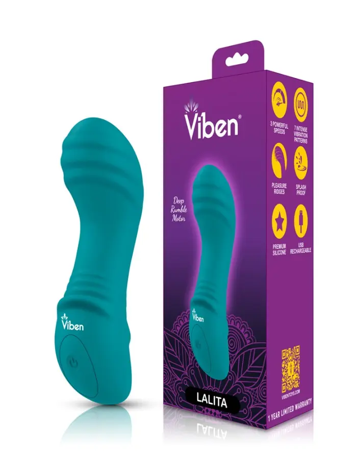 Lalita Mini Pleasure Ridges G-Spot Vibe - Ocean