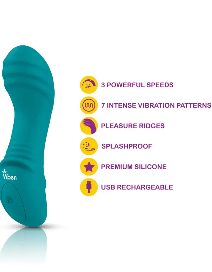 Lalita Mini Pleasure Ridges G-Spot Vibe - Ocean