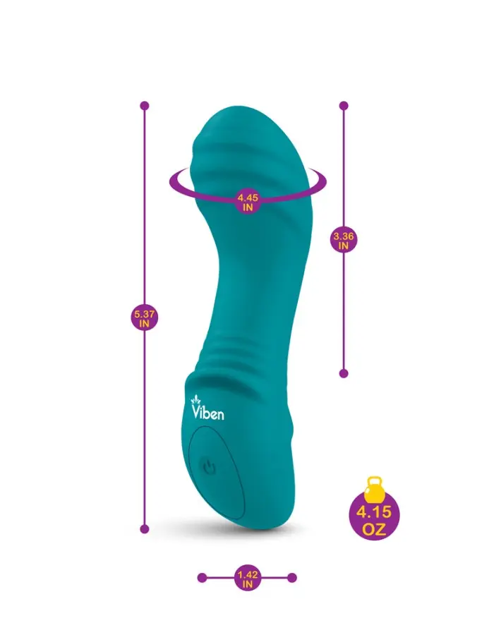 Lalita Mini Pleasure Ridges G-Spot Vibe - Ocean