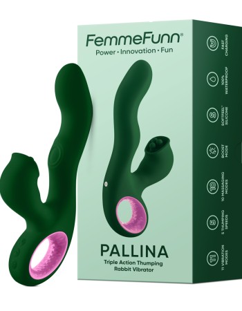 Pallina Triple-Action Rabbit Vibrator - Green