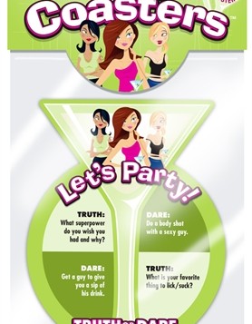 Truth or Dare Party Coasters - 8 Count