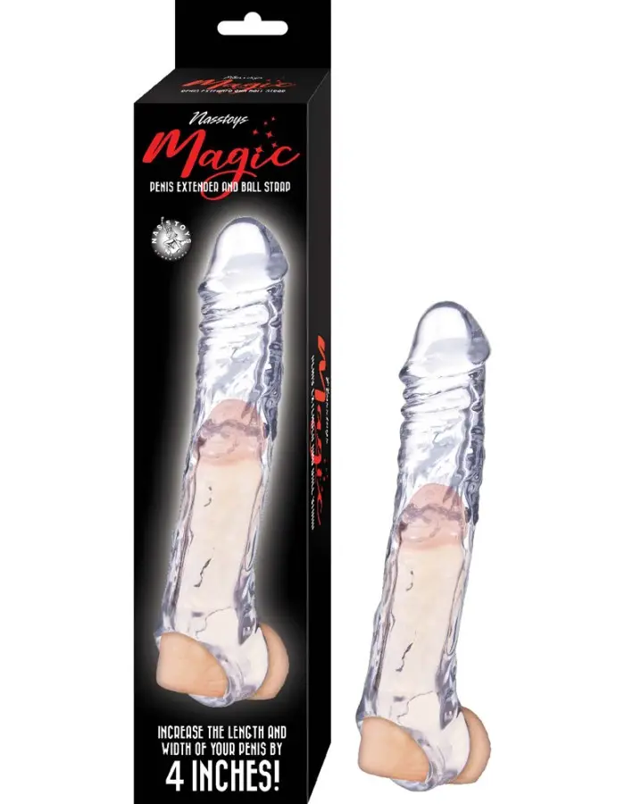 Magic Penis Extender and Ball Strap 7.5" Clear