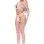 Tongue Twisted Crop Top and Leggings Pink - Os