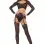 Permanent Mark Long Sleeve Top and Garter Bodystocking Black - Os