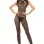Love Stroke Stones Heart Bodystocking and G-String Black - Os