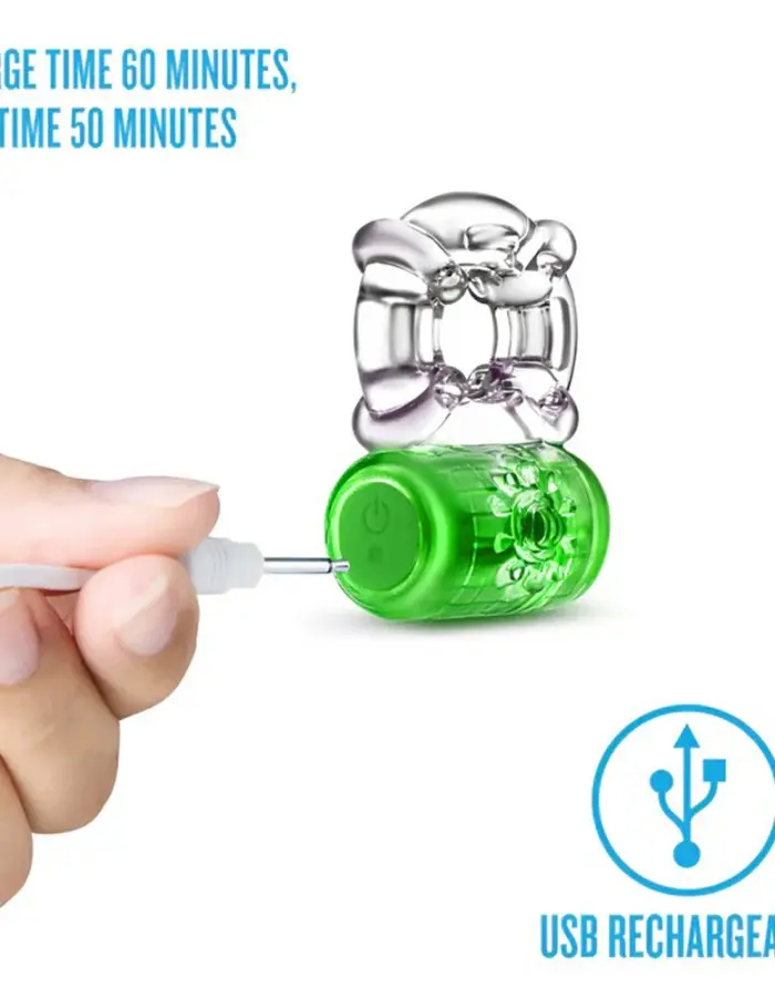 Play With Me Pleaser Rechargeable C-Ring Neon-Green