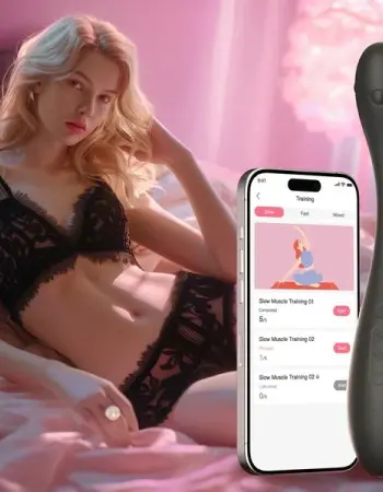Puff - App Control Inflatable Kegel Ball - Black