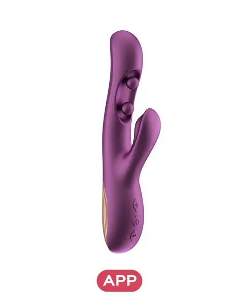 Gem - App Control G-Iggle Balls Rabbit Vibrator - Purple